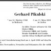 Pikulski Gerhard 1940-2008 Todesanzeige